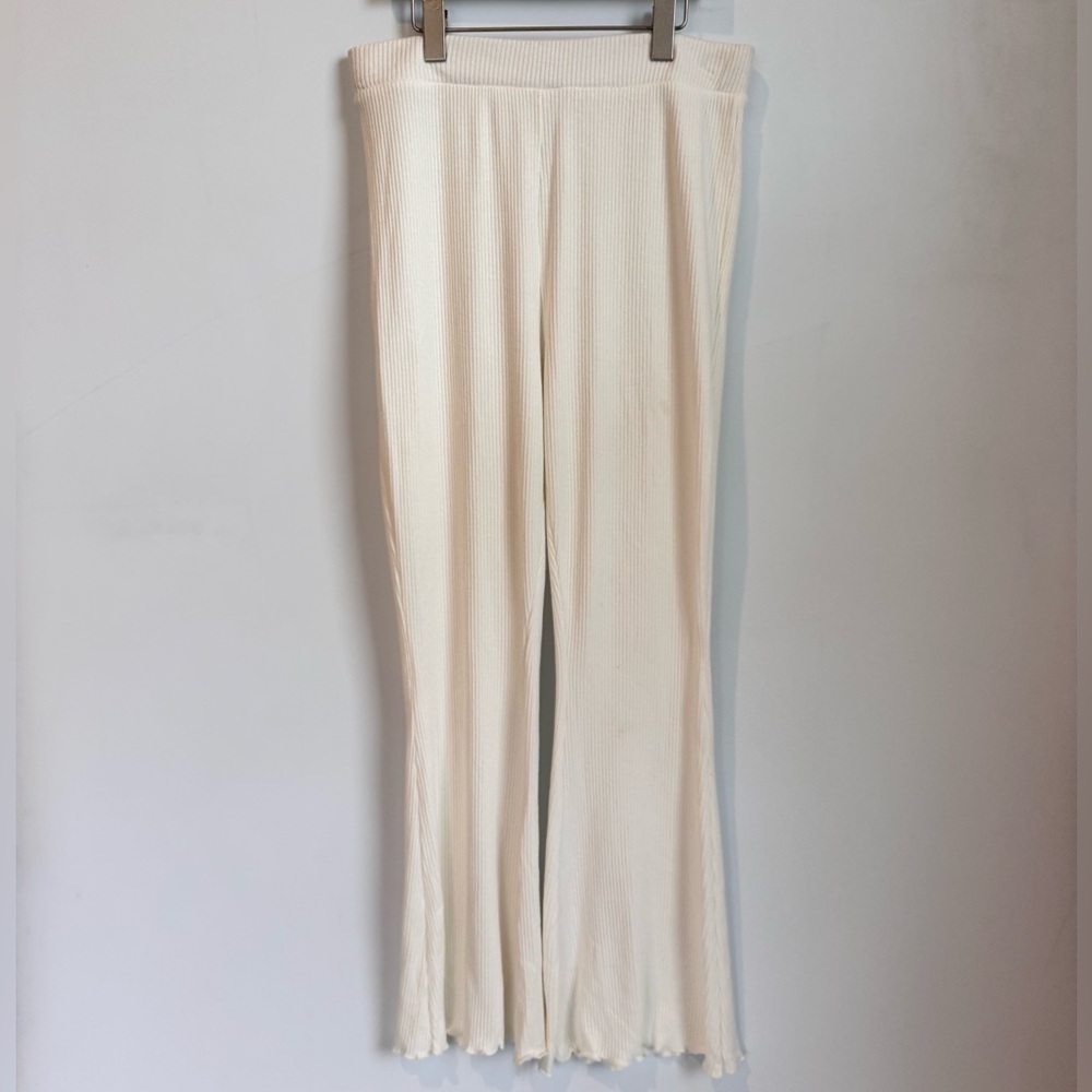 Tranquil & True Cream Ribbed Sleeveless Top and Pants Pajama Set Size L, XL - Picture 5 of 10
